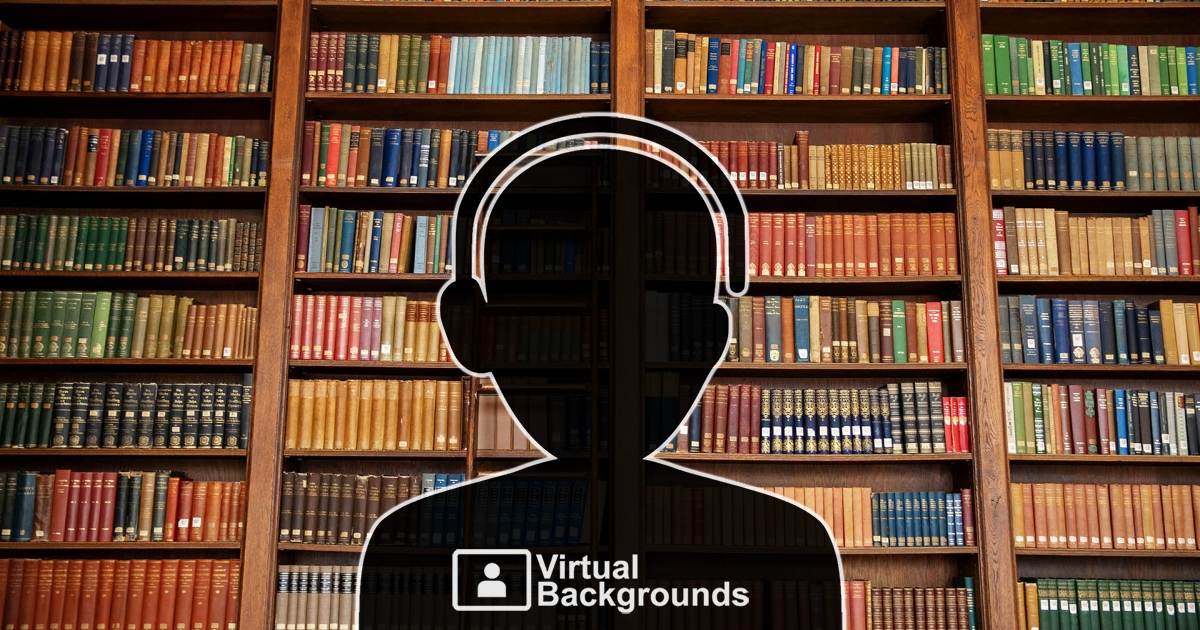 Bookshelf at Dunster House library - Virtual Backgrounds