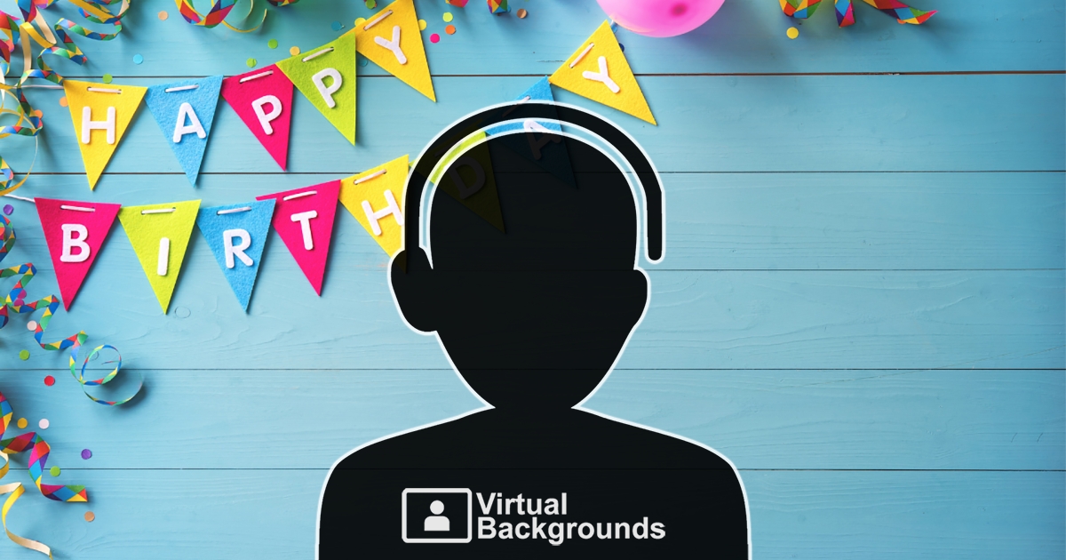 Happy birthday bunting - Virtual Backgrounds