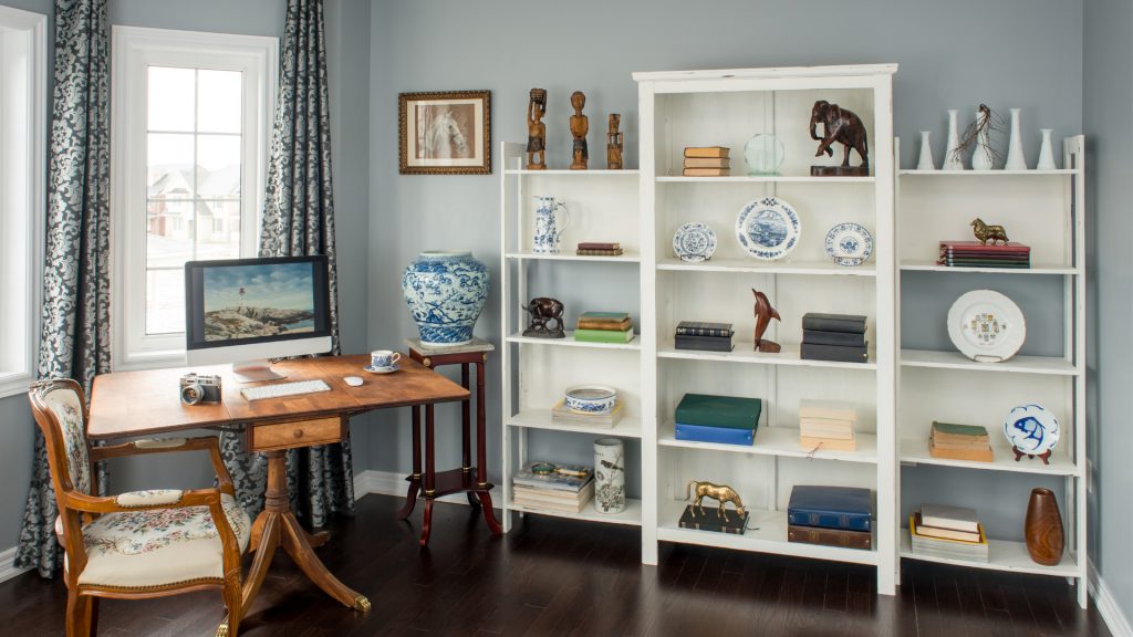 Bookshelf at Dunster House library - Virtual Backgrounds