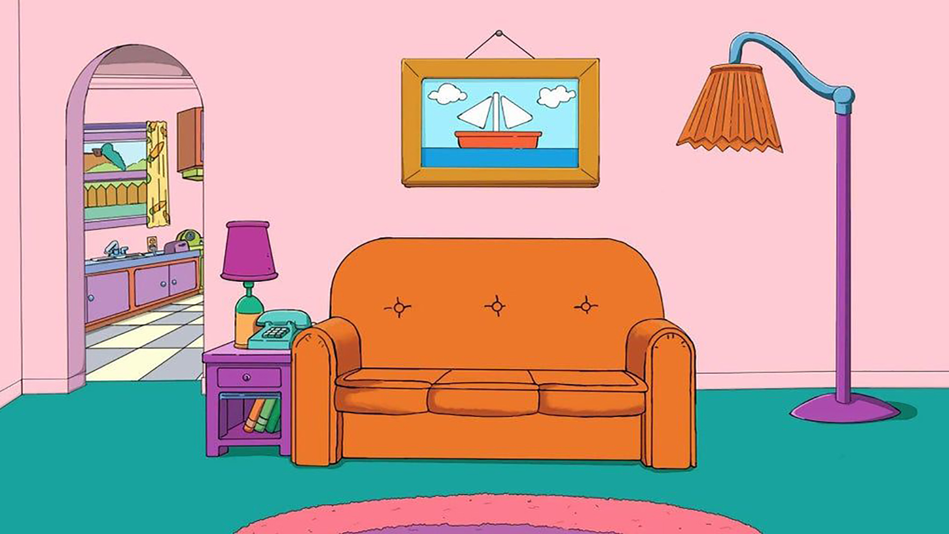 Sofá dos Simpsons - Virtual Backgrounds🎋 Revitalize seu dia com um ...