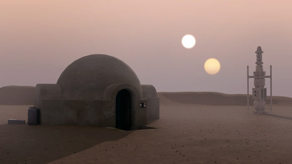 Star Wars The Lars Homestead At Tatooine Virtual Backgrounds