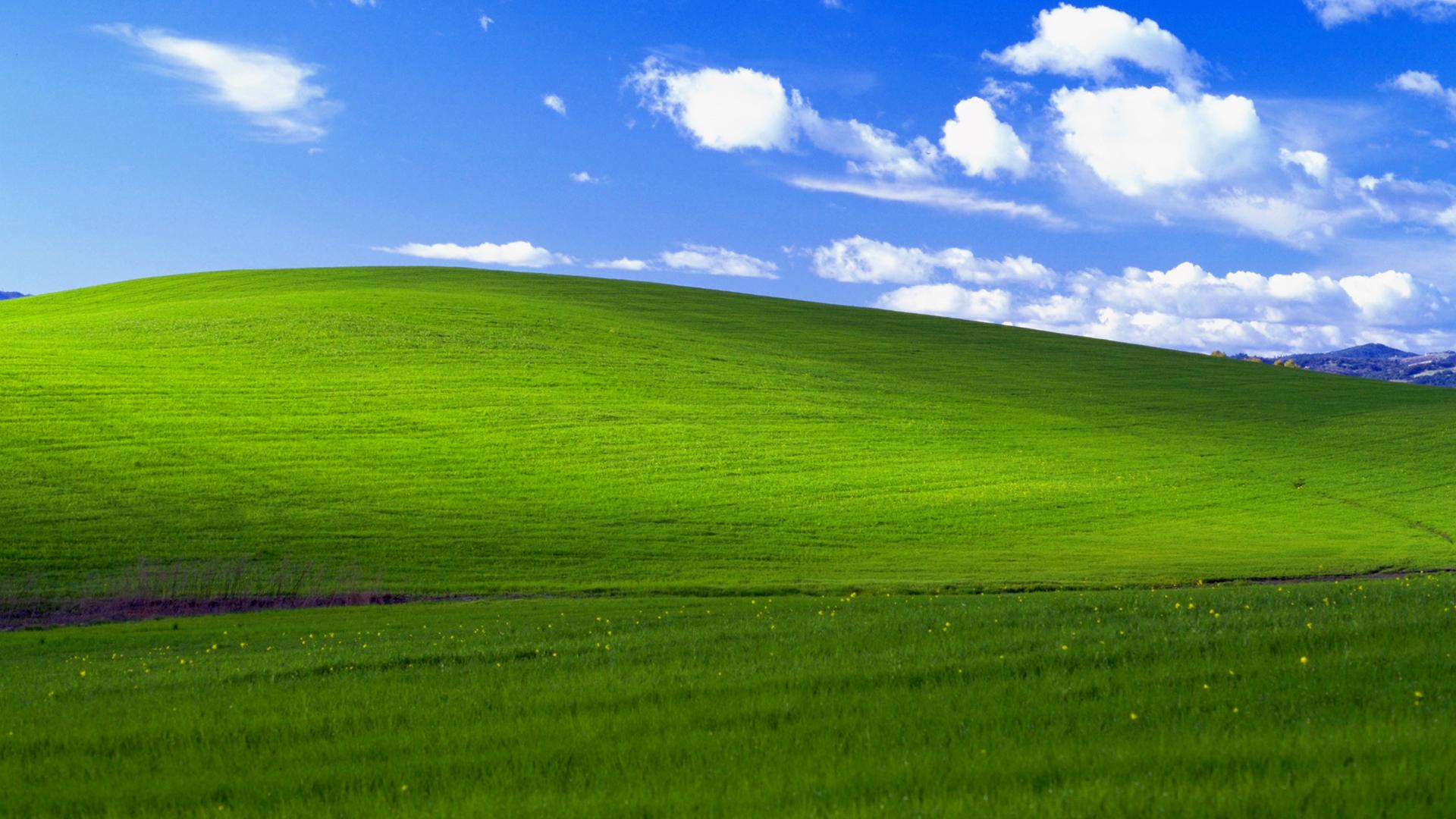 Windows XP wallpaper Bliss. Virtual background to use on Zoom, Microsoft Teams, Skype, Google Meet, WebEx or any other compatible app.