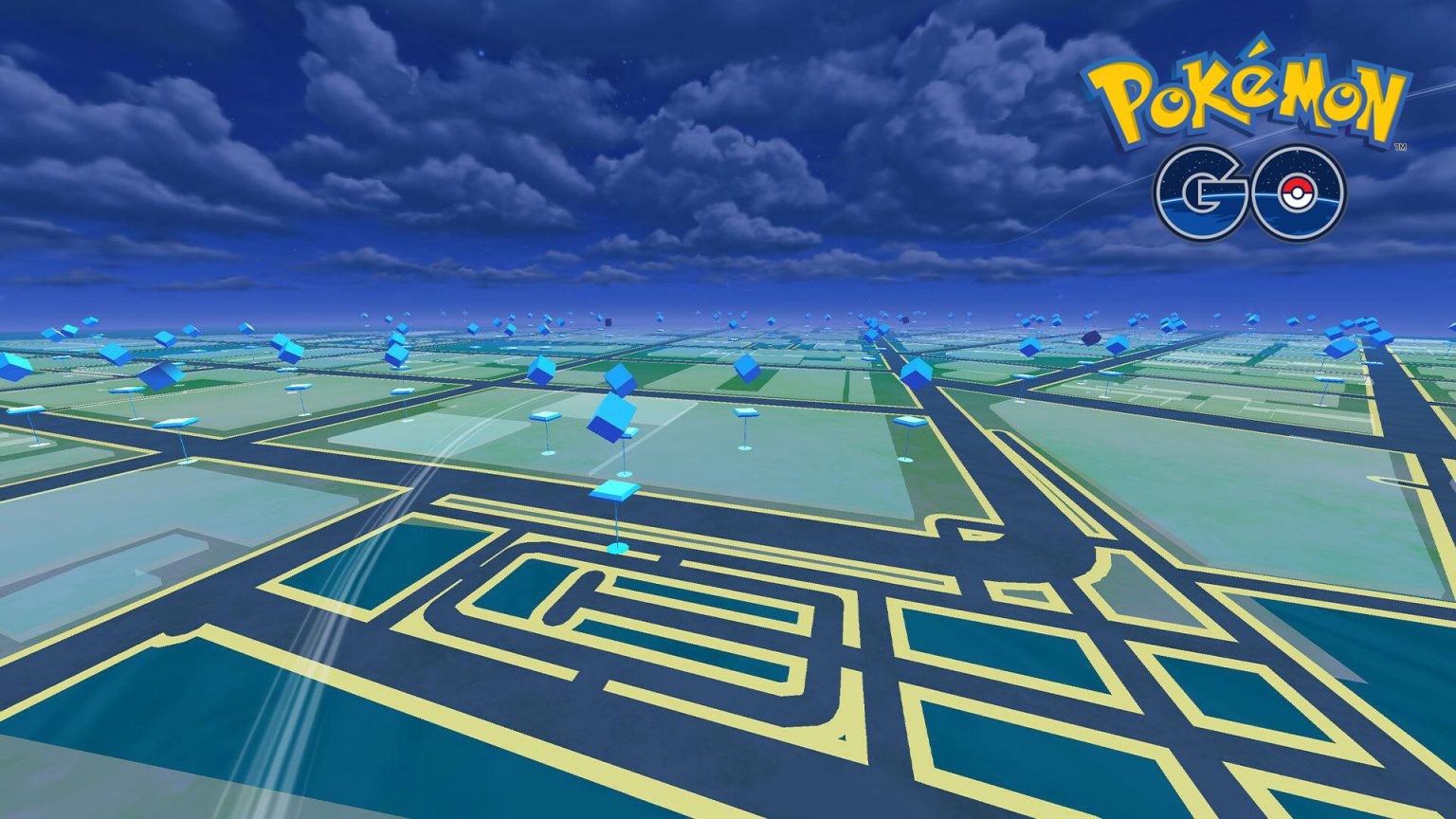 Pokémon Go night landscape Virtual Backgrounds