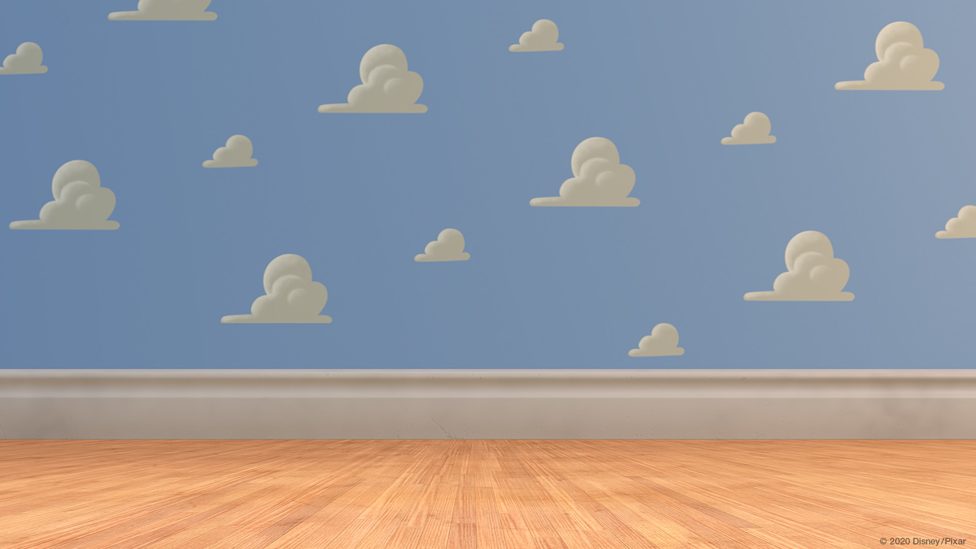 Toy Story Andy's room wallpaper. Virtual background to use on Zoom, Microsoft Teams, Skype, Google Meet, WebEx or any other compatible app.