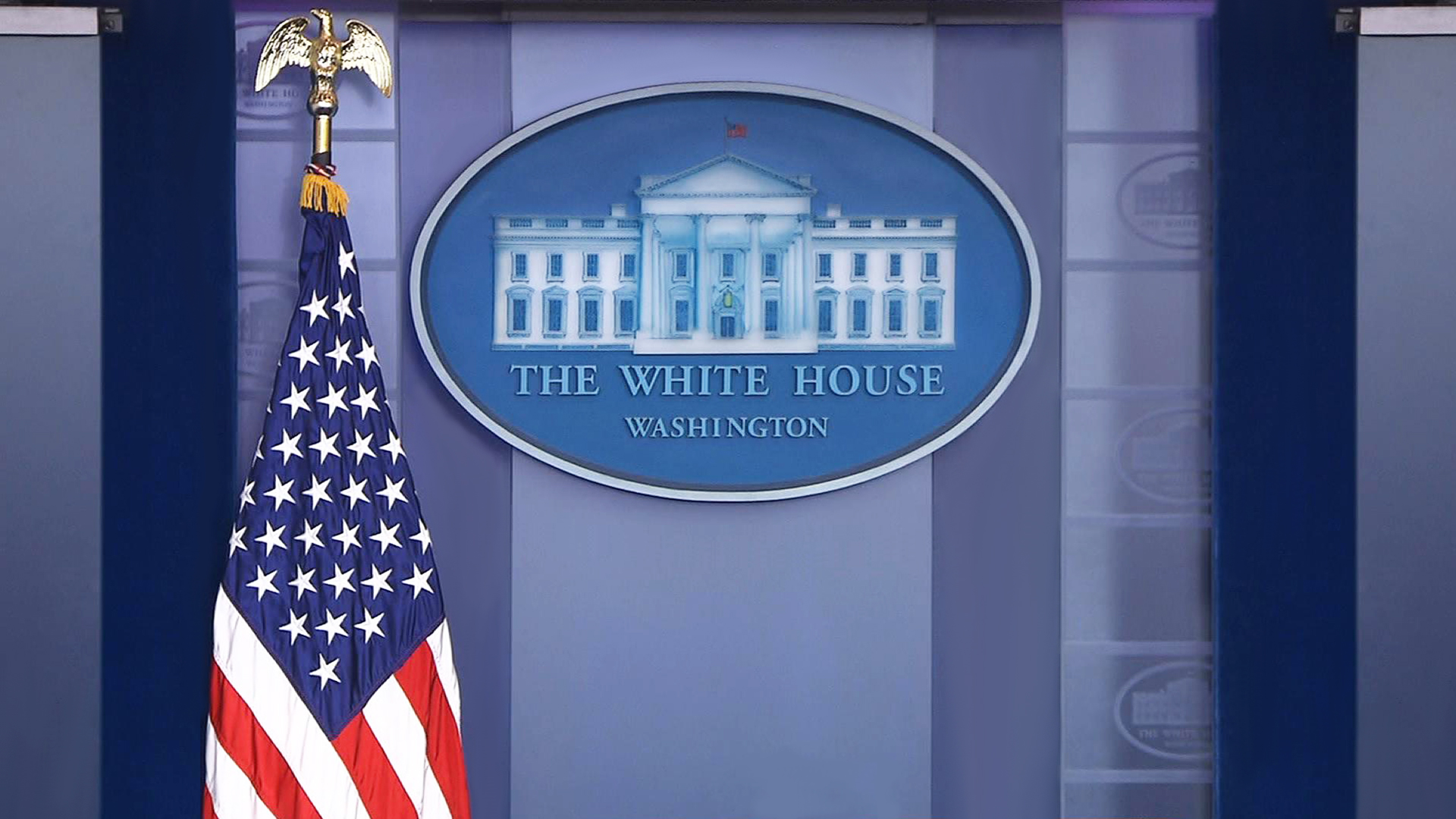 The White House briefing. Virtual background to use on Zoom, Microsoft Teams, Skype, Google Meet, WebEx or any other compatible app.