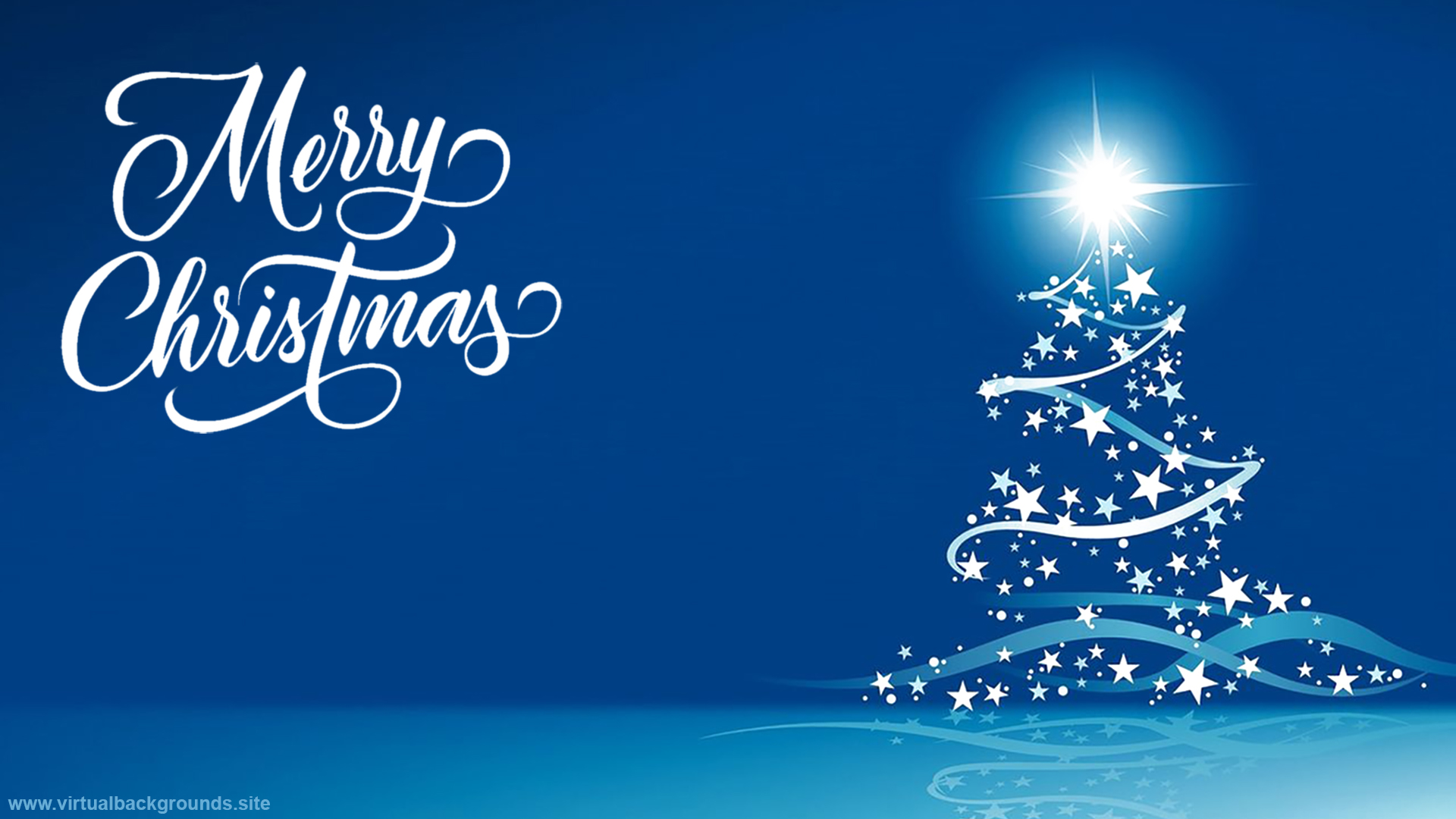 Merry Christmas in blue. Virtual background to use on Zoom, Microsoft Teams, Skype, Google Meet, WebEx or any other compatible app.