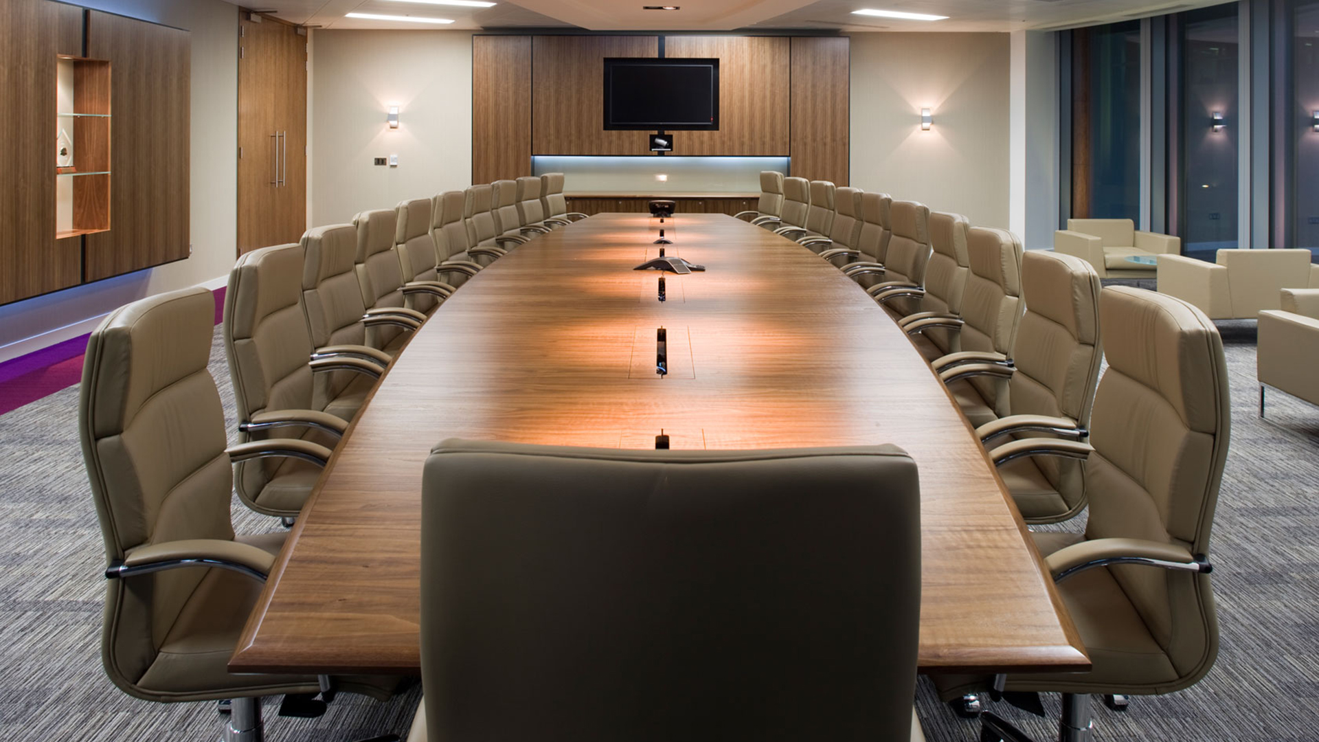 Ricoh executive boardroom. Virtual background to use on Zoom, Microsoft Teams, Skype, Google Meet, WebEx or any other compatible app.