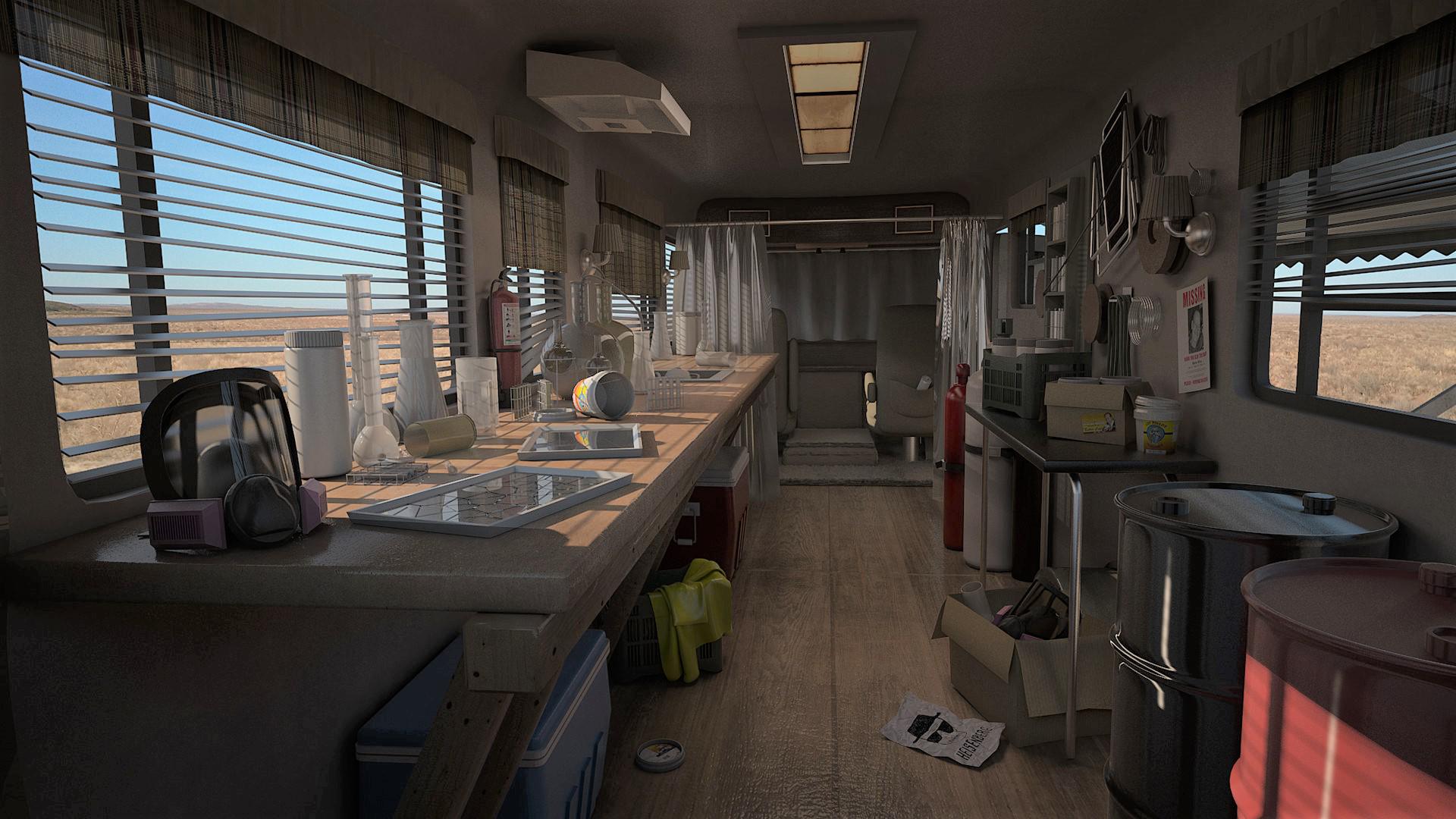 Breaking Bad RV interior. Virtual background to use on Zoom, Microsoft Teams, Skype, Google Meet, WebEx or any other compatible app.